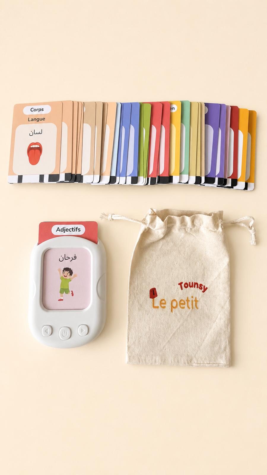 lecteur panda, cartes  et pochon de rangement